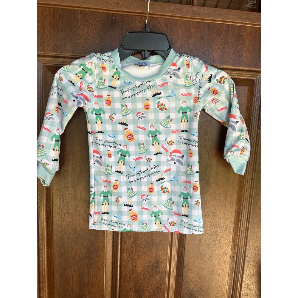 Foxtail Lilies Boutique Small Shop Kids 4T Elf Christmas Long Sleeve Top